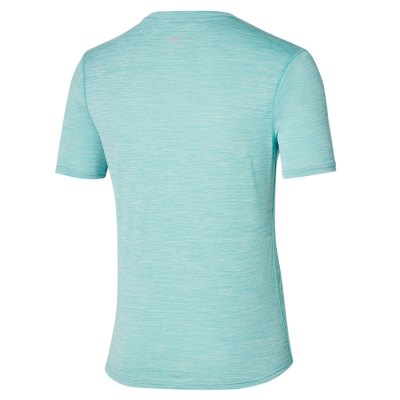 Camisa Mizuno Core Run Tee Hombre - Turquesa Claro - Chile M947DOXSJV